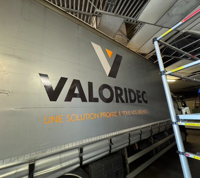 Flocage de camion pour VALORIDEC